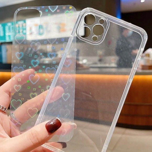 Clear Heart Print iPhone Case - Picture 4 of 5